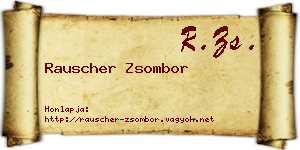 Rauscher Zsombor névjegykártya